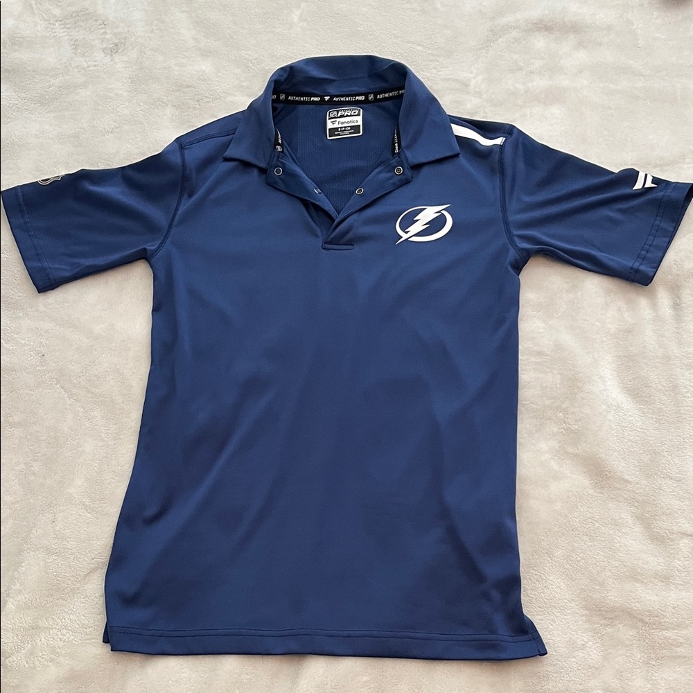 Fanatics Navy Blue Tampa Bay Lightning Polo Shirt